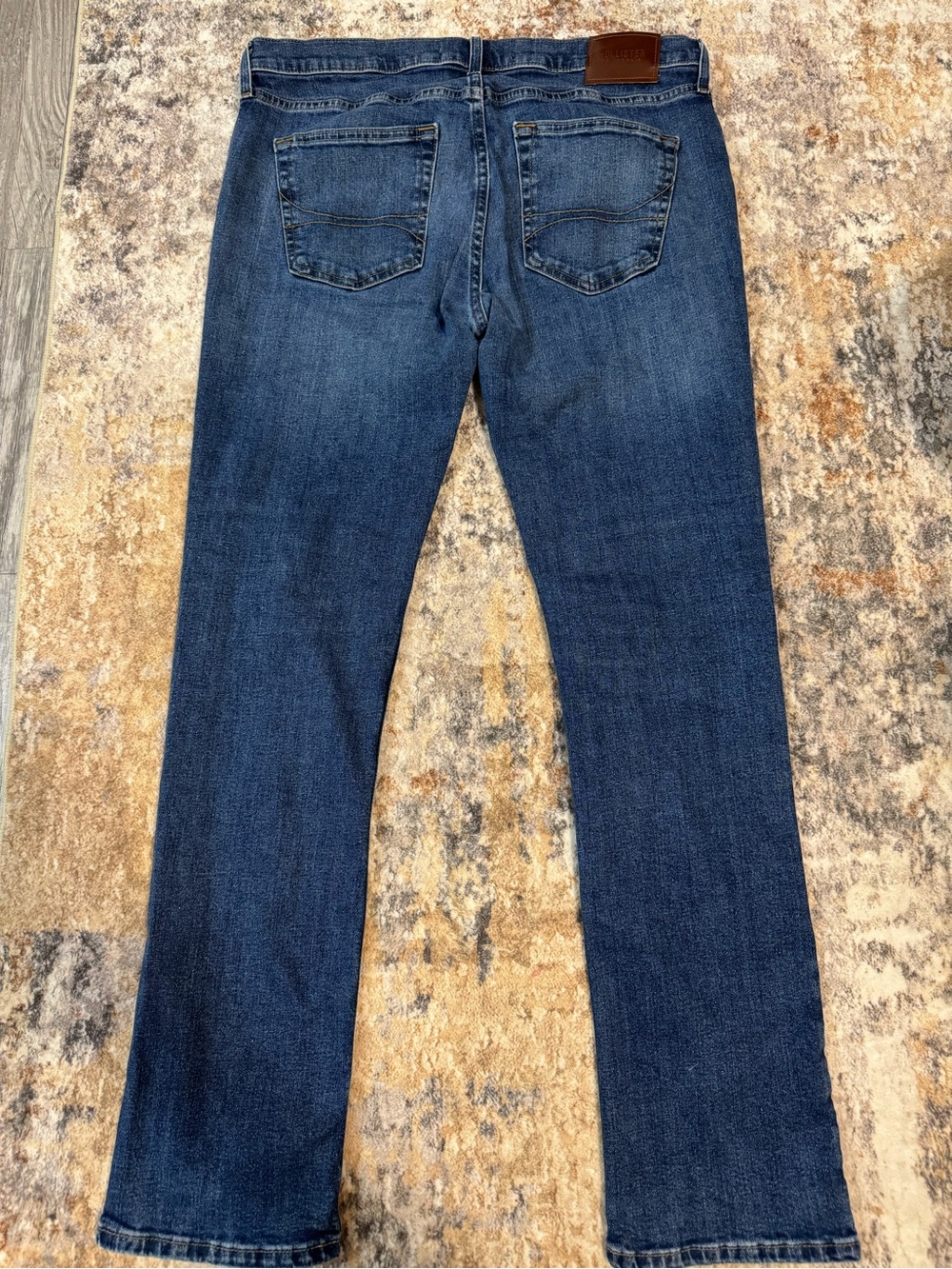 Hollister Men's Dark Blue Slim-Straight Jeans